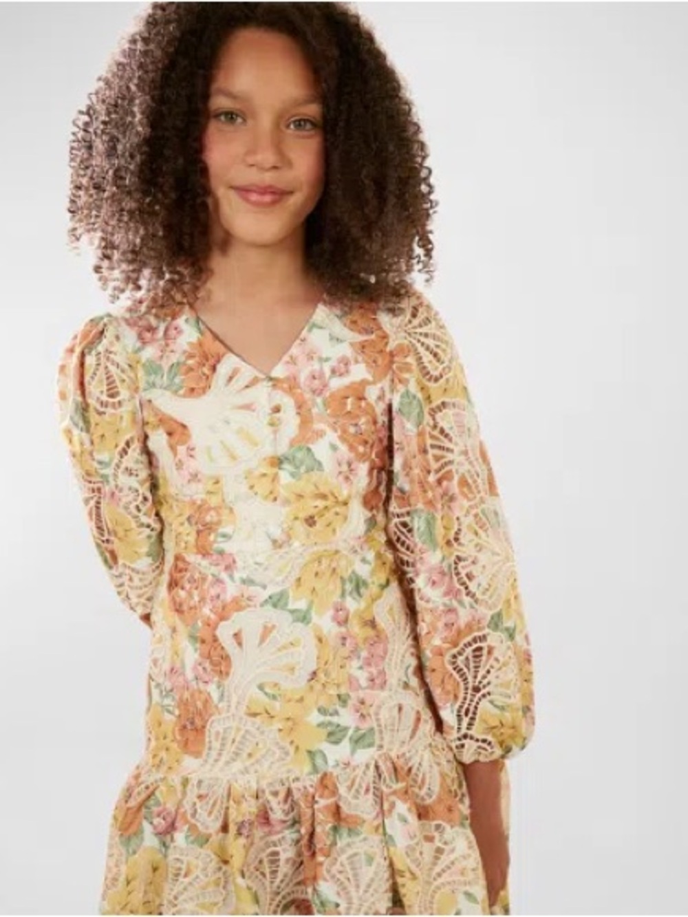 Bardot Junior Girl's Perdita Broderie Floral-Print Dress